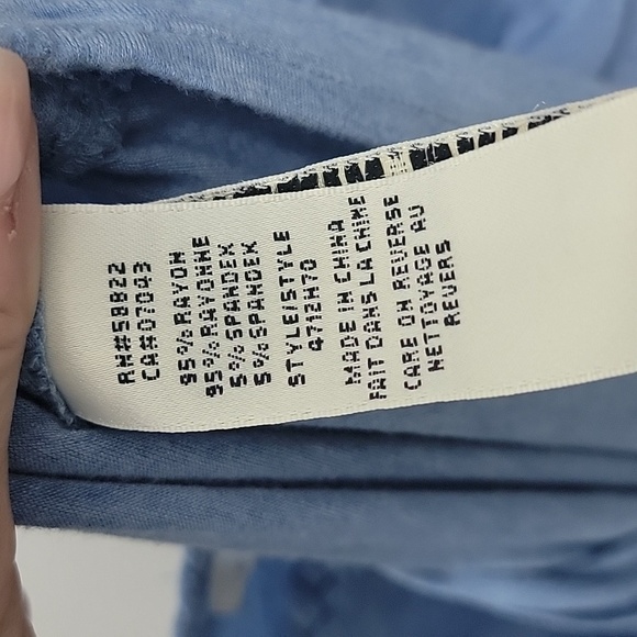 Max Studio Heather Blue Braided Boat Neck Ruched Side Dolman Sleeve T-shirt - Picture 10 of 10